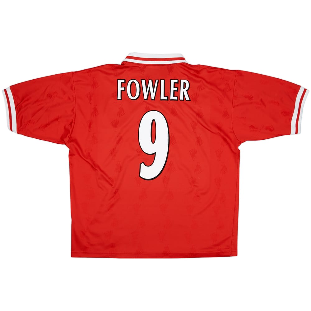 1996-98 Liverpool Home Shirt Fowler #9 - 7/10 - (XL)