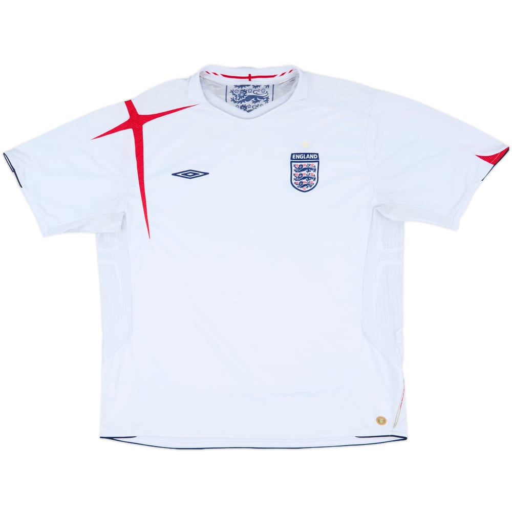 2005-07 England Home Shirt - 6/10 - (3XL)