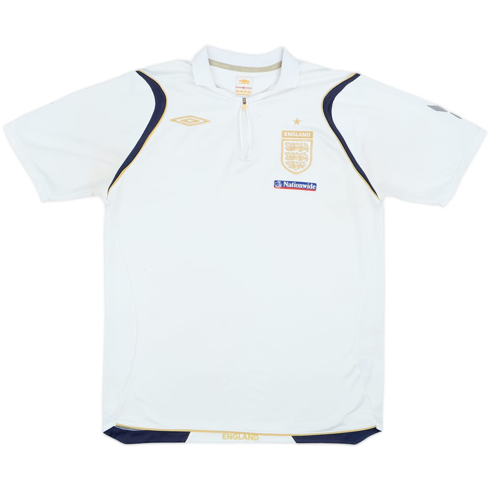 2006-07 England Umbro 1/4 Zip Polo Shirt - 6/10 - (M)