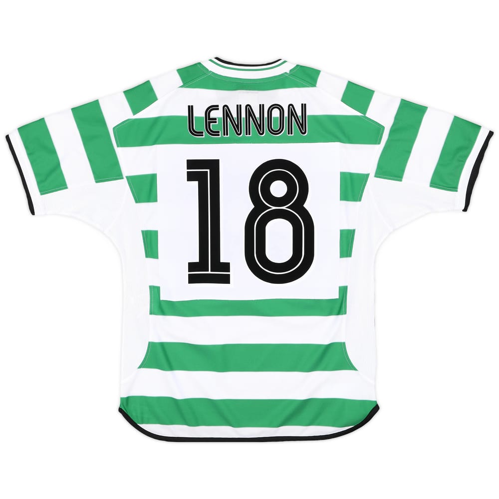 2001-03 Celtic Home Shirt Lennon #18 - 8/10 - (M)