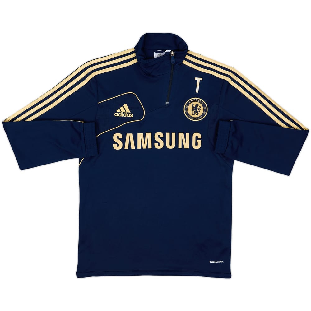 2012-13 Chelsea Player Issue adidas 1/4 Zip Training Shirt 'T' - 8/10 - (S)