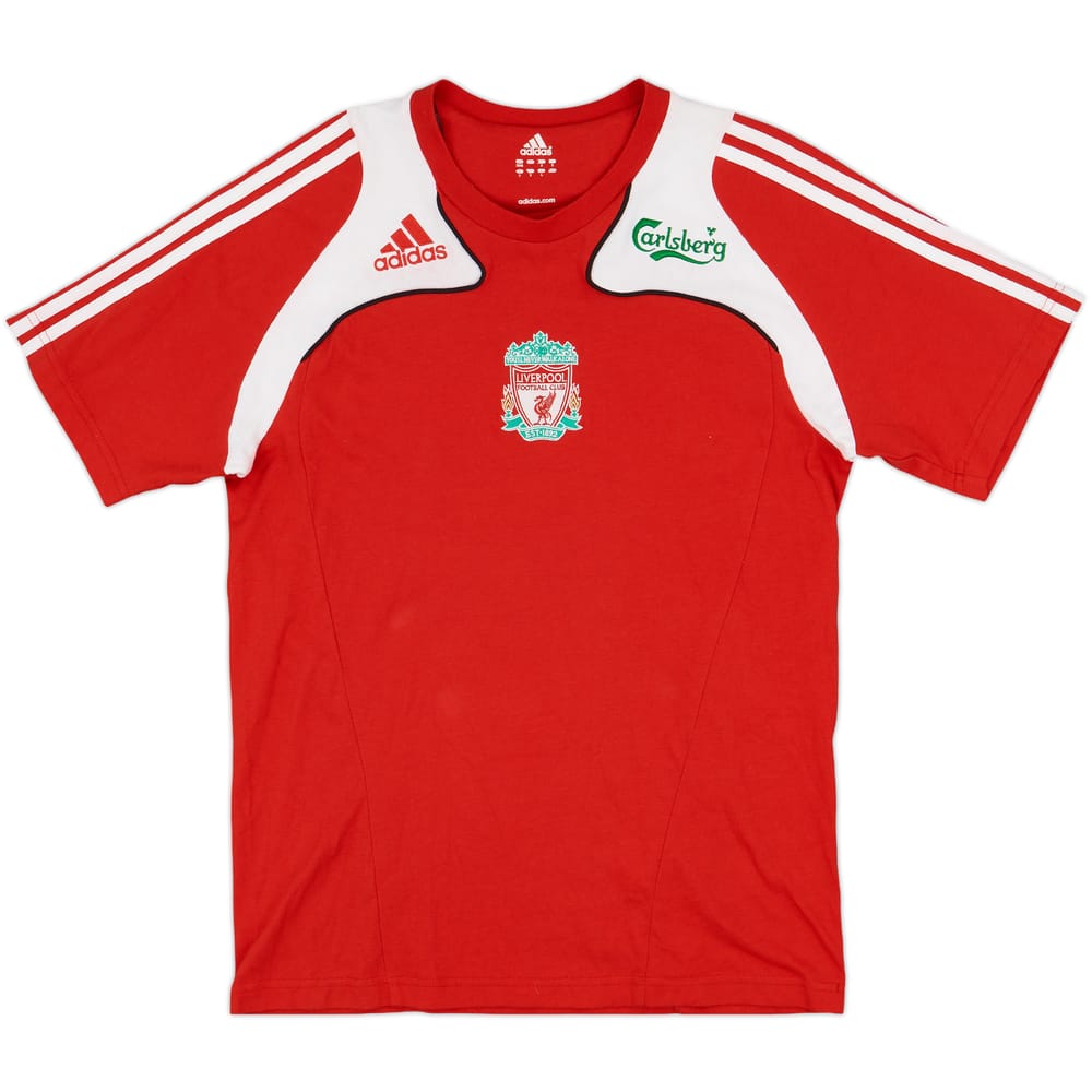 2008-09 Liverpool adidas Cotton Tee - 8/10 - (M)
