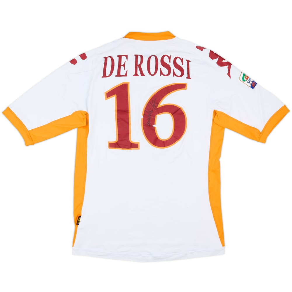 2010-11 Roma Signed Away Shirt De Rossi - 5/10 - (XXL)