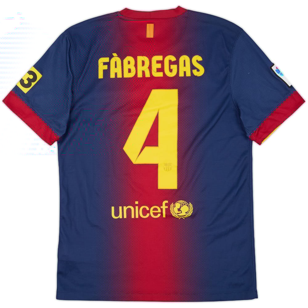 2012-13 Barcelona Home Shirt Fabregas #4 - 8/10 - (S)