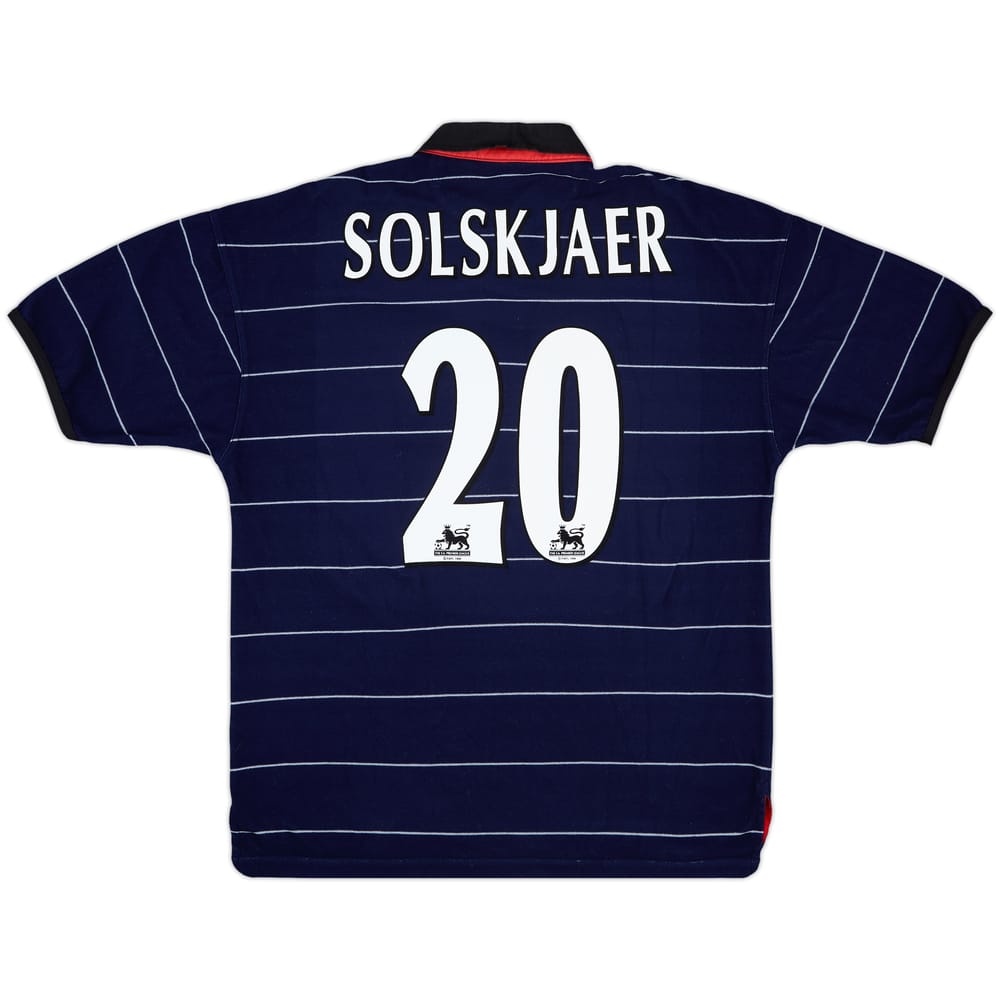 1999-00 Manchester United Away Shirt Solskjaer #20 - 9/10 - (L)