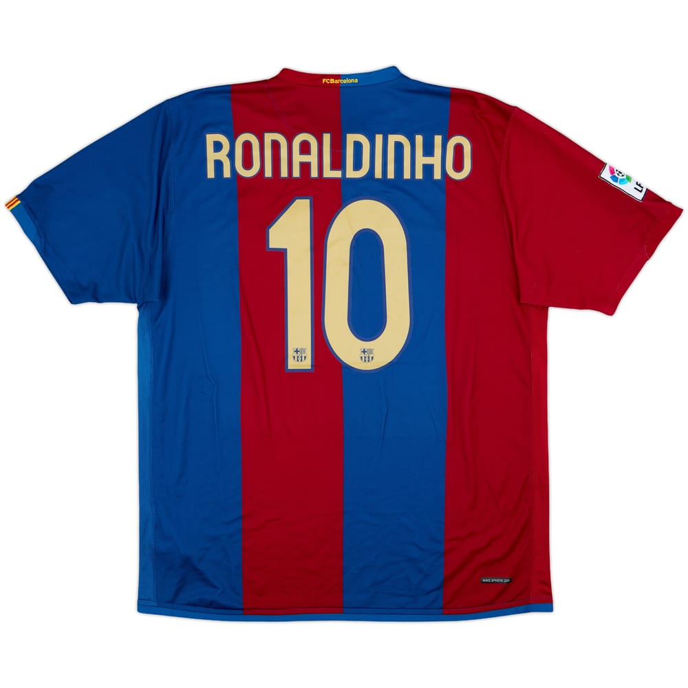 2006-07 Barcelona Home Shirt Ronaldinho #10 - 9/10 - (XL)