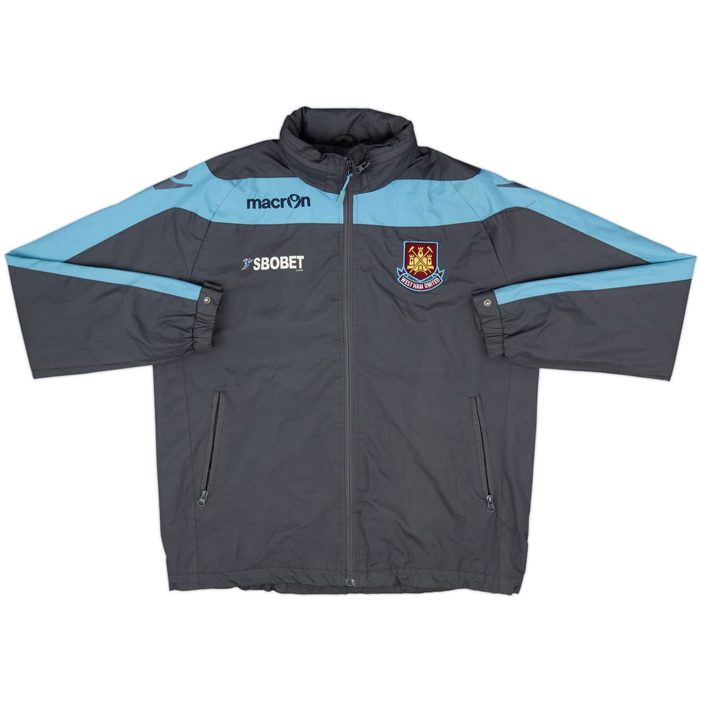 2012-13 West Ham Macron Hooded Rain Jacket - 9/10 - (S)