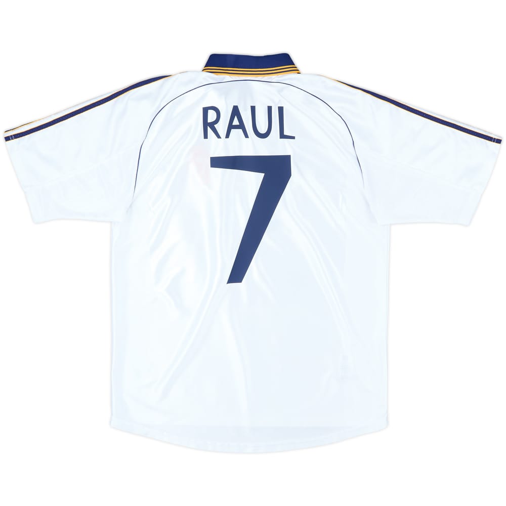 1998-00 Real Madrid Home Shirt Raul #7 - 9/10 - (L)