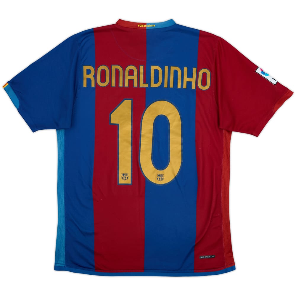 2006-07 Barcelona Home Shirt Ronaldinho #10 - 7/10 - (M)
