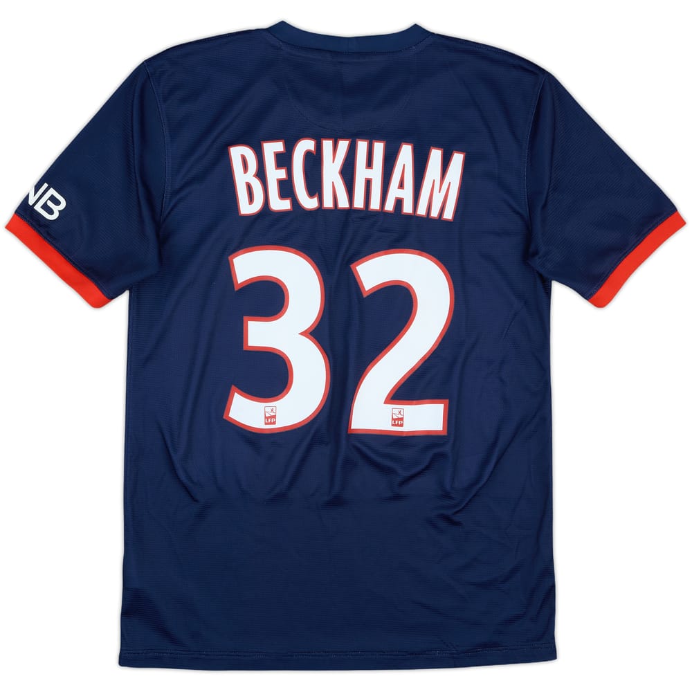 2013-14 Paris Saint-Germain Home Shirt Beckham #23 - 7/10 - (S)