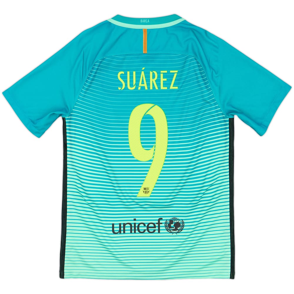 2016-17 Barcelona Third Shirt Suarez #9 - 8/10 - (S)