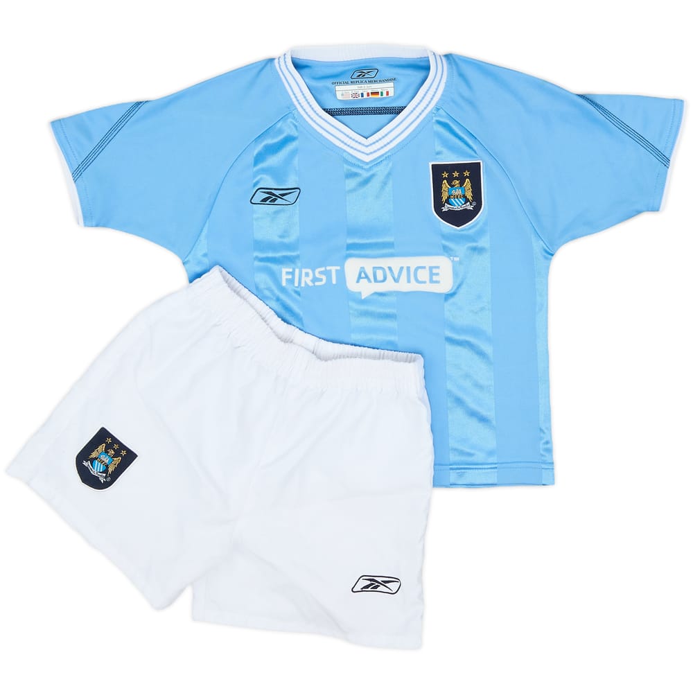 2003-04 Manchester City Home Shirt & Shorts - 9/10 - (2-3 Years)