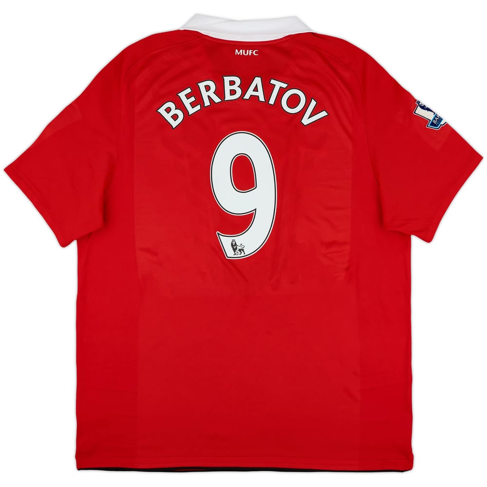 2010-11 Manchester United Home Shirt Berbatov #9 - 9/10 - (XL)