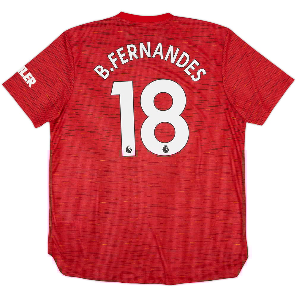 2020-21 Manchester United Authentic Home Shirt B.Fernandes #18 - 9/10 - (XL)