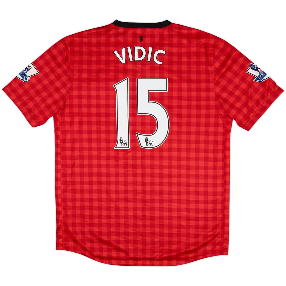 2012-13 Manchester United Home Shirt Vidic #15 - 7/10 - (L)