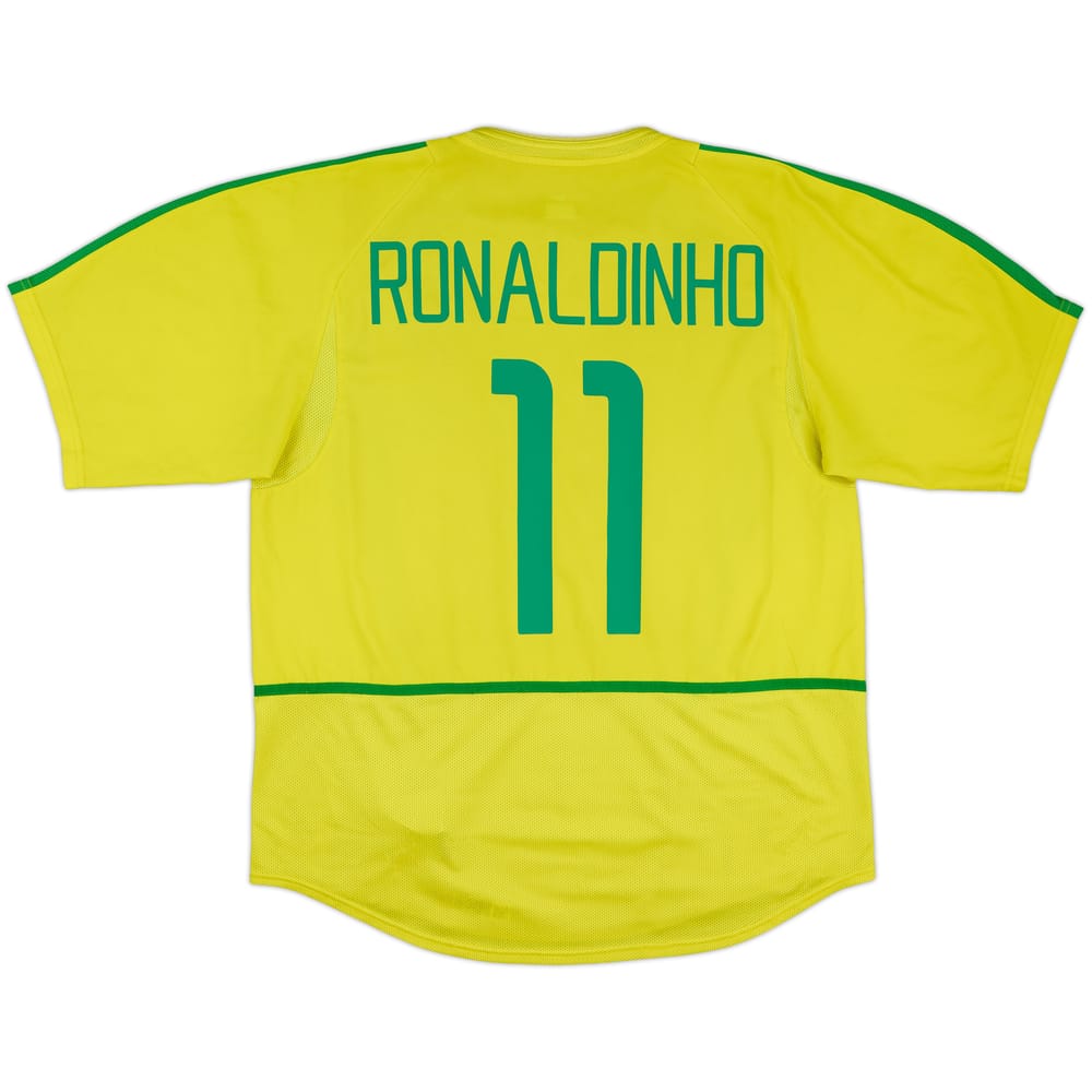 2002-04 Brazil Home Shirt Ronaldinho #11 - 5/10 - (L)