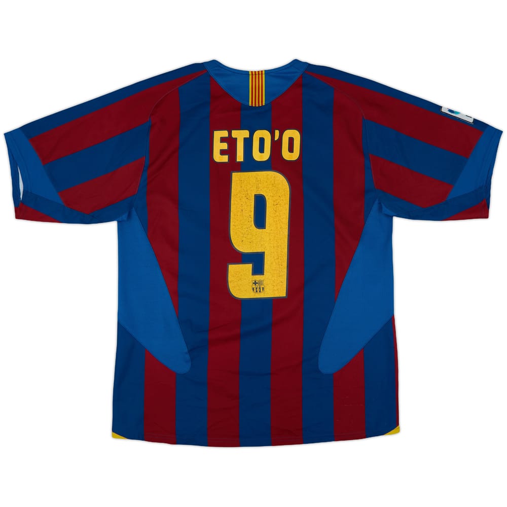2005-06 Barcelona Home Shirt Eto'o #9 - 6/10 - (M)
