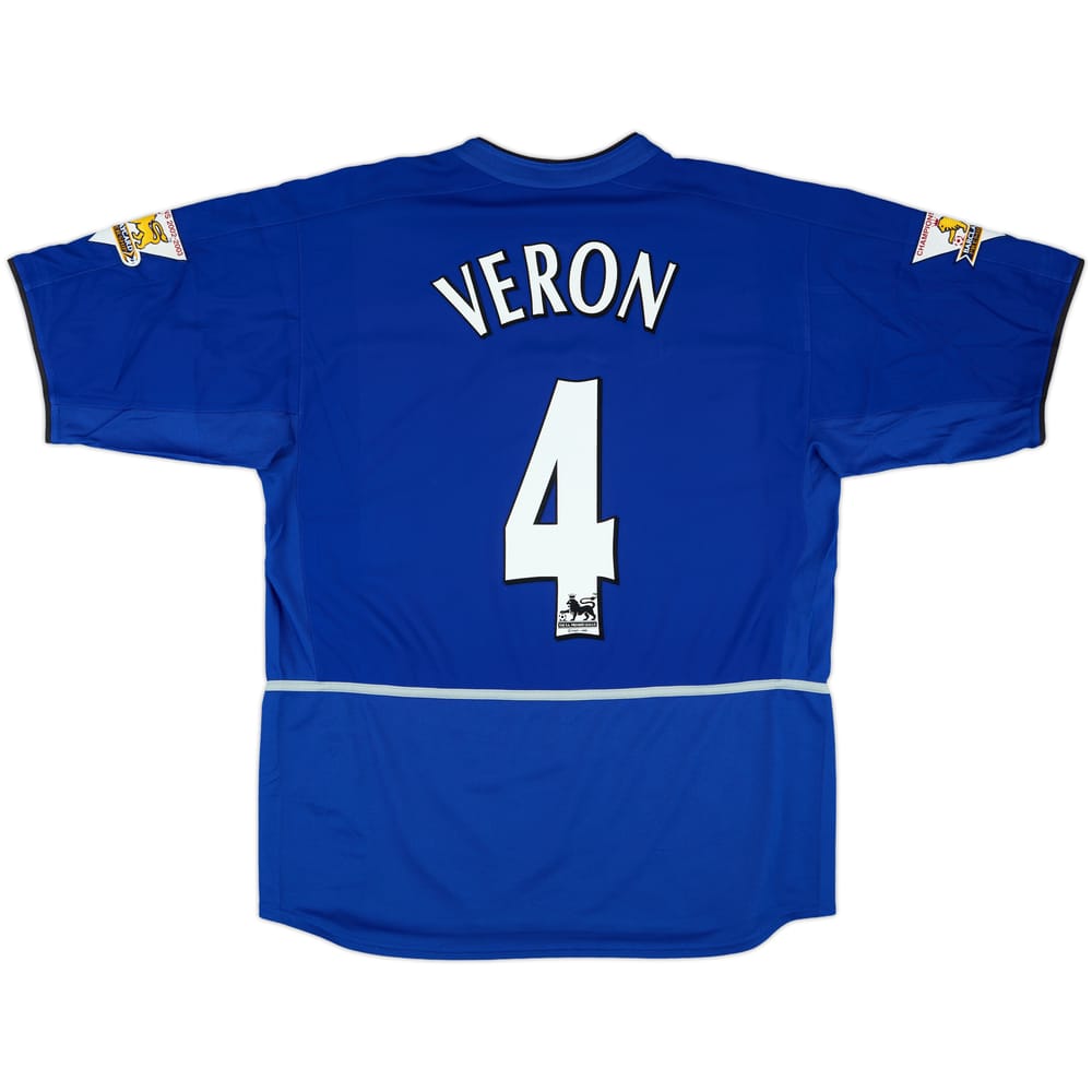 2002-03 Manchester United Third Shirt Veron #4 - 8/10 - (L)