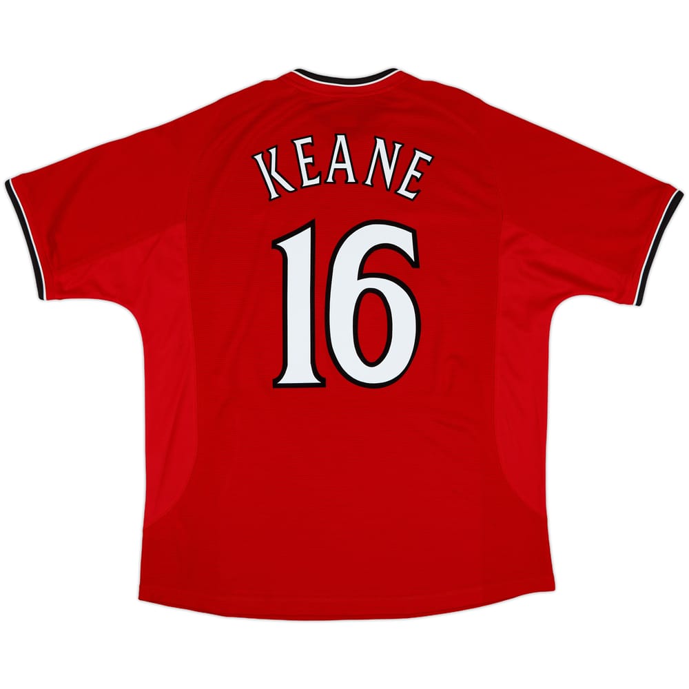 2000-02 Manchester United Home Shirt Keane #16 - 8/10 - (XL)