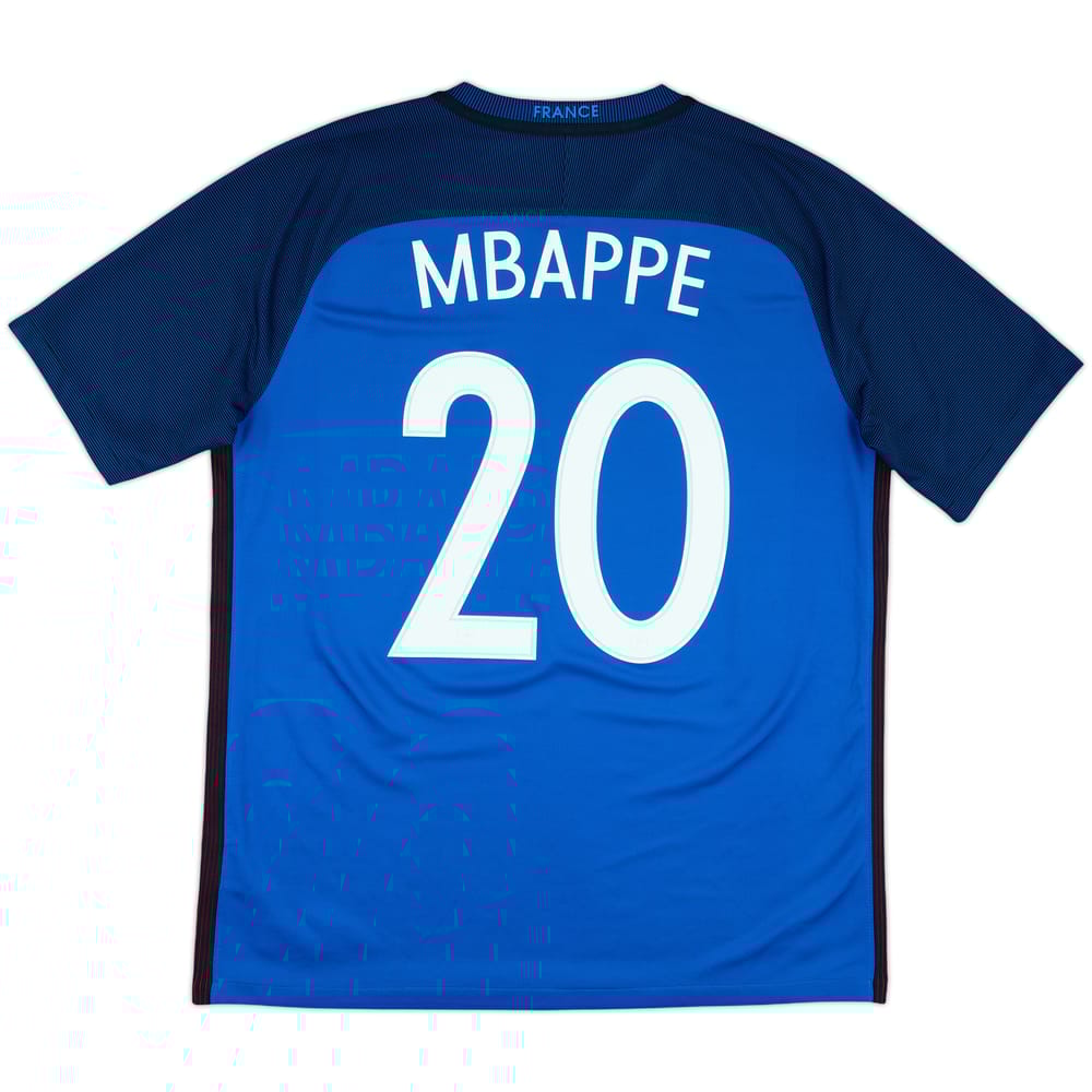 2016-17 France Home Shirt Mbappe #20 - 9/10 - (L)