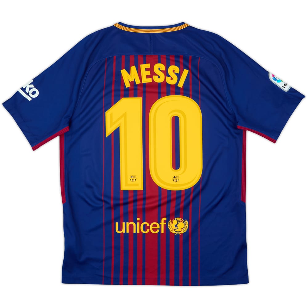 2017-18 Barcelona Home Shirt Messi #10 - 8/10 - (M)