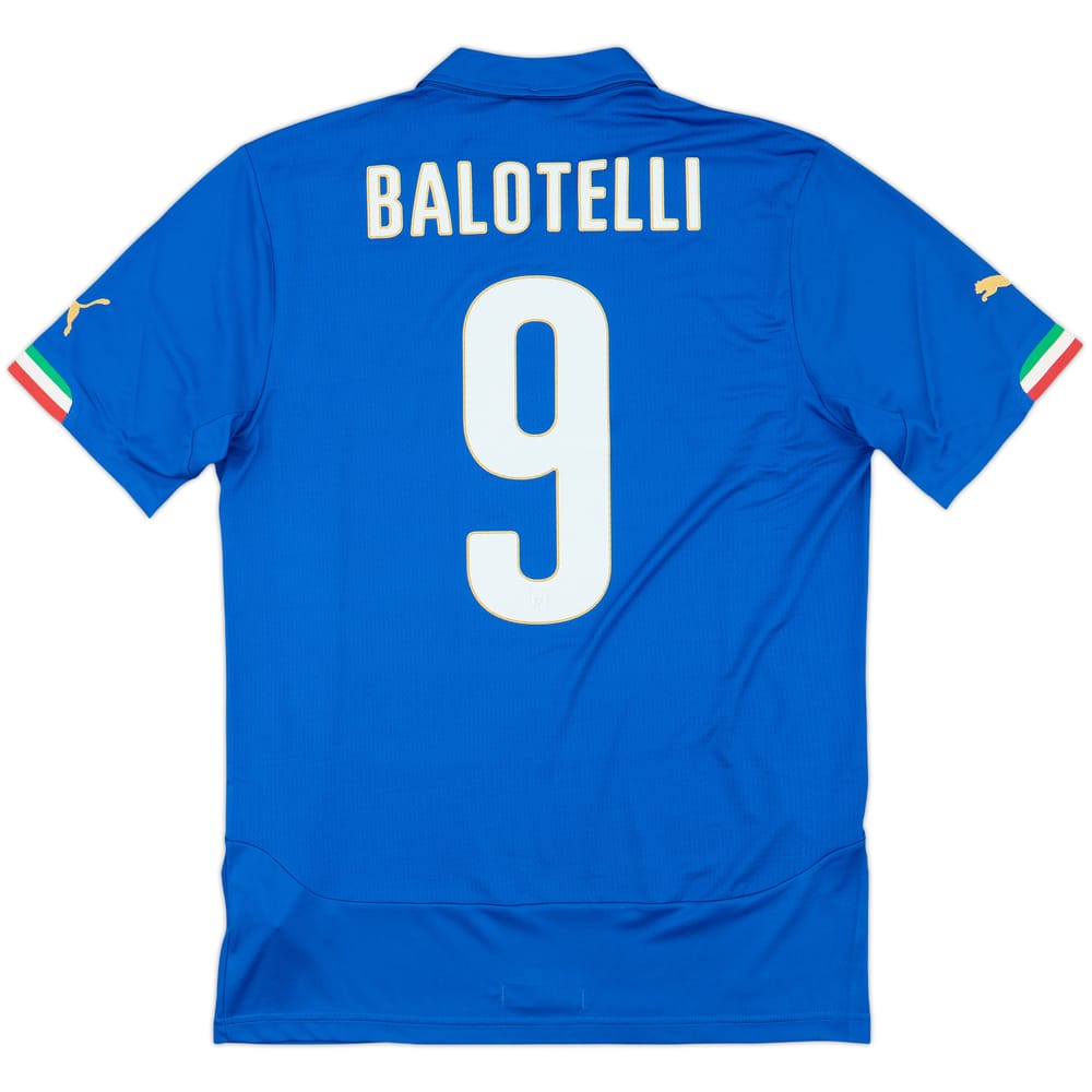 2014-15 Italy Home Shirt Balotelli #9 - 10/10 - (M)