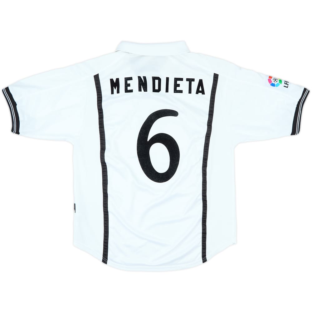 2000-01 Valencia Home Shirt Mendieta #6 - 7/10 - (L)