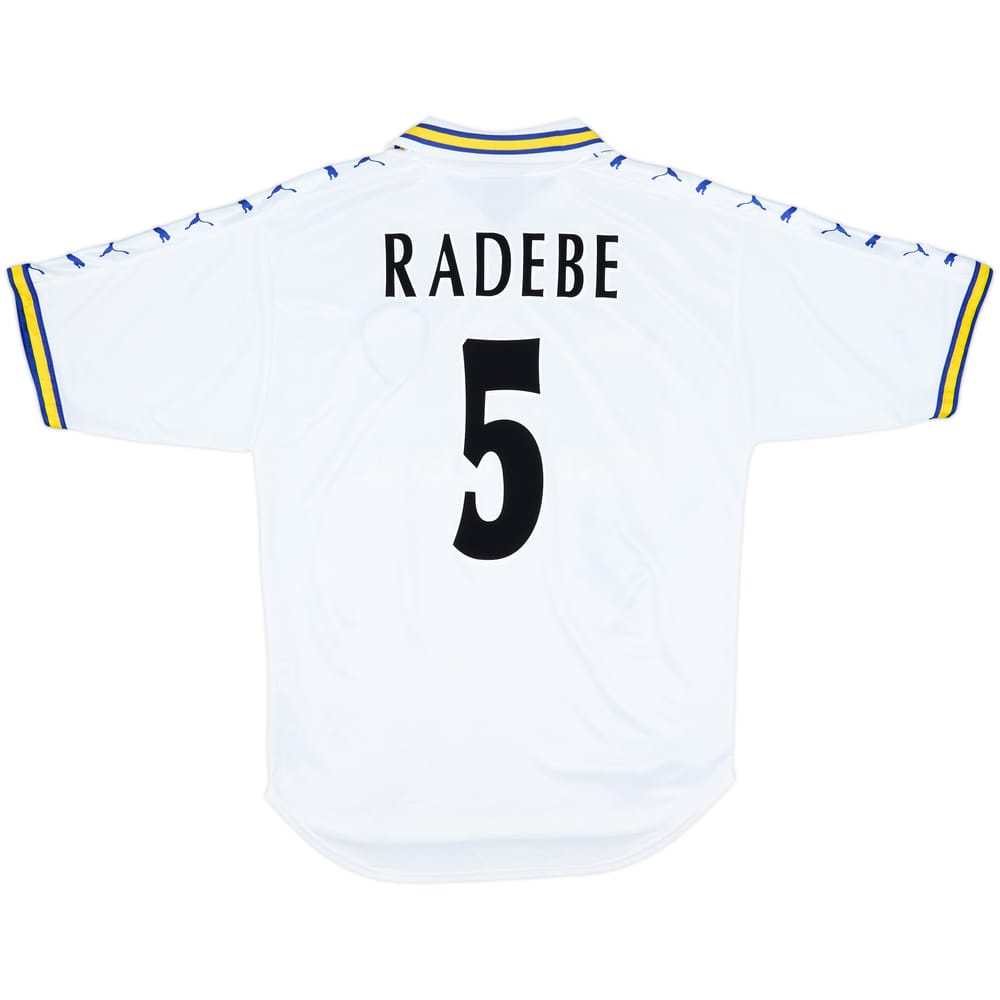 1998-00 Leeds United Home Shirt Radebe #5 - 8/10 - (M)