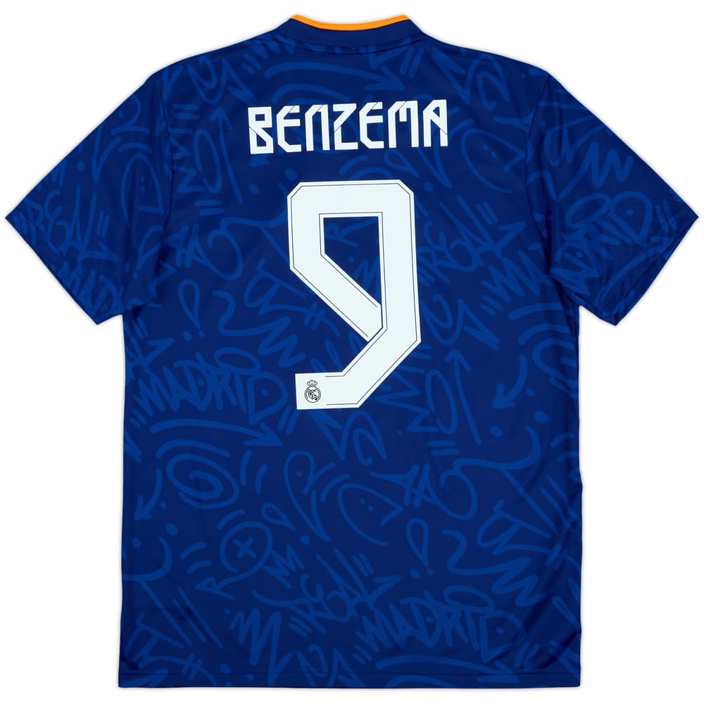 2021-22 Real Madrid Away Shirt Benzema #9 - 9/10 - (M)
