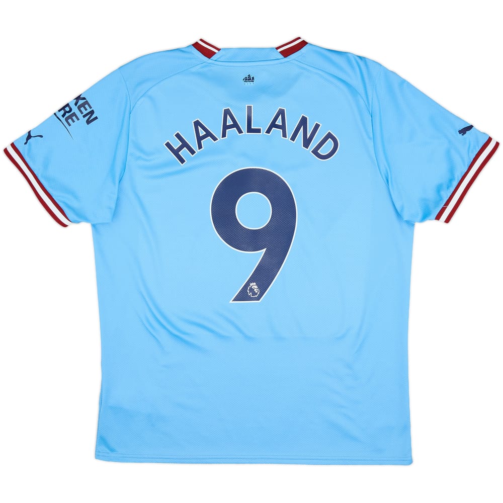 2022-23 Manchester City Home Shirt Haaland #9 - 8/10 - (L)