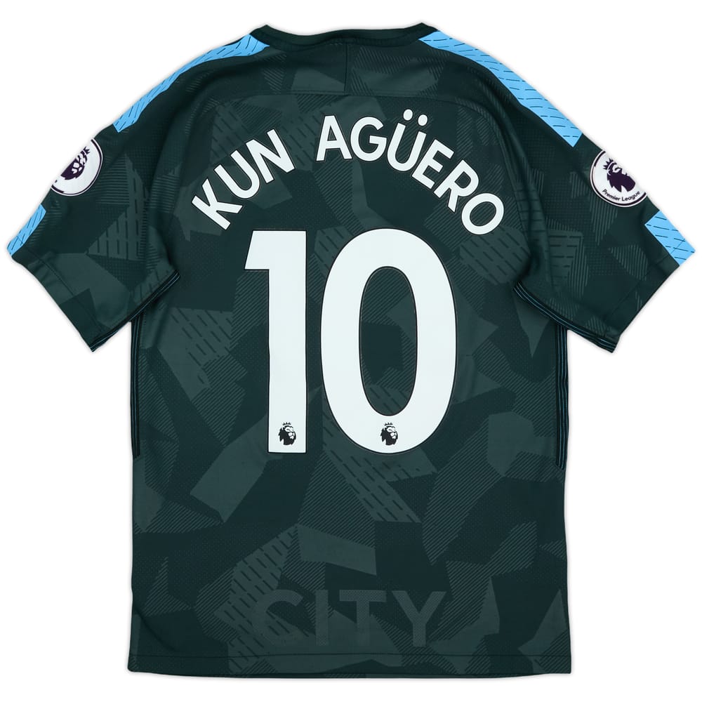 2017-18 Manchester City Third Shirt Kun Aguero #10 - 9/10 - (S)