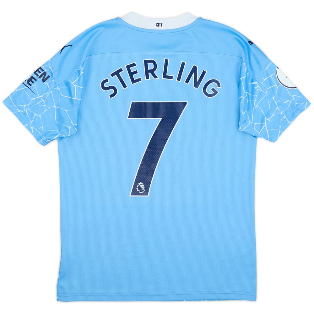 2020-21 Manchester City Home Shirt Sterling #7 - 8/10 - (S)