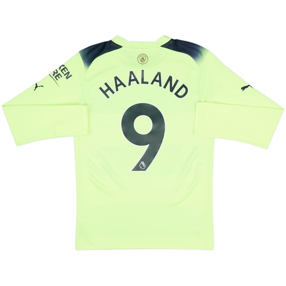 2022-23 Manchester City Third L/S Shirt Haaland #9 - 7/10 - (S)