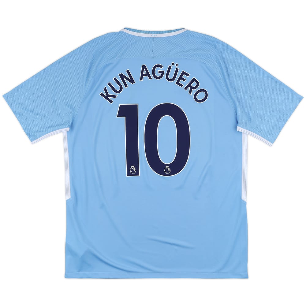 2017-18 Manchester City Home Shirt Kun Aguero #10 - 10/10 - (XL)