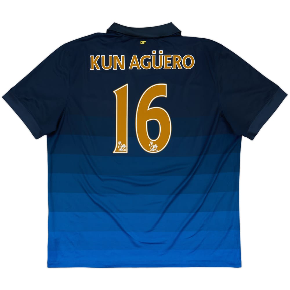 2014-15 Manchester City Away Shirt Kun Aguero #16 - 8/10 - (XXL)