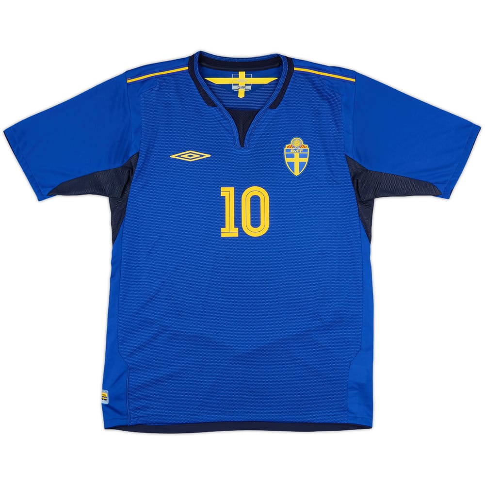 2004-06 Sweden Away Shirt Ibrahimovic #10 - 10/10 - (M)