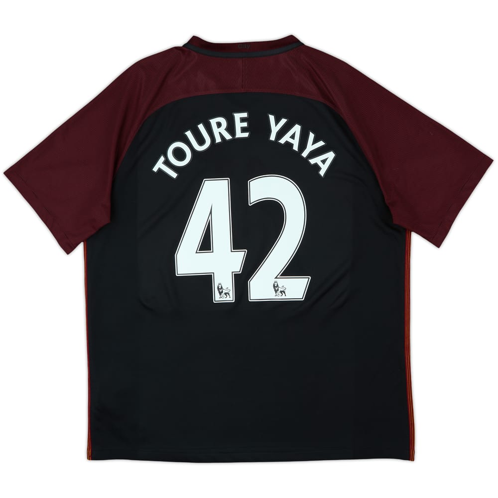 2016-17 Manchester City Away Shirt Toure Yaya #42 - 9/10 - (XL)