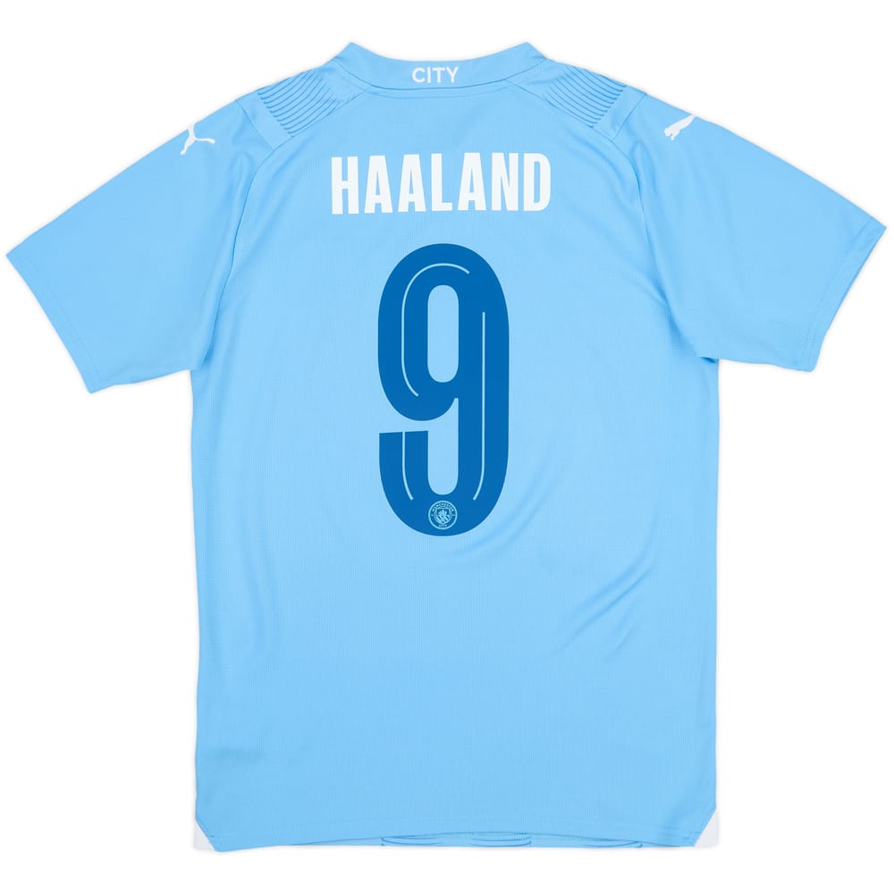 2023-24 Manchester City Home Shirt Haaland #9 - 9/10 - (S)