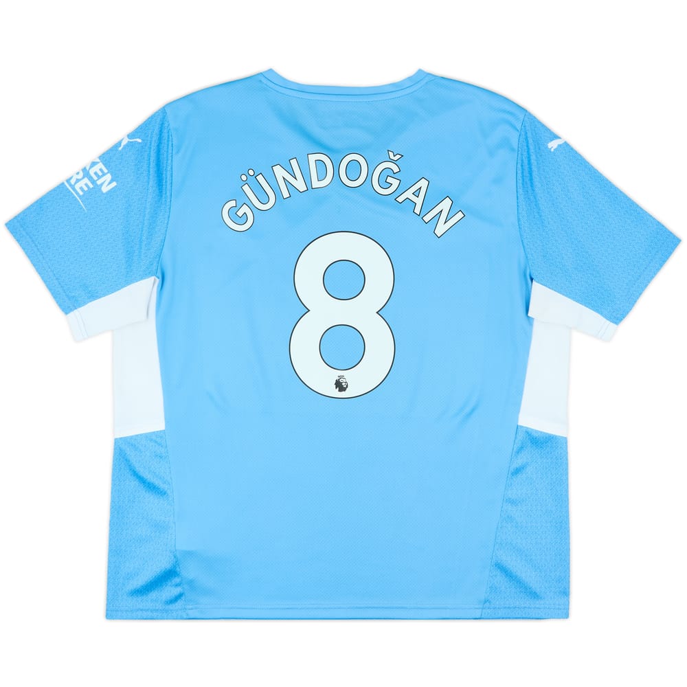 2021-22 Manchester City Home Shirt Gundogan #8 - 9/10 - (XXL)