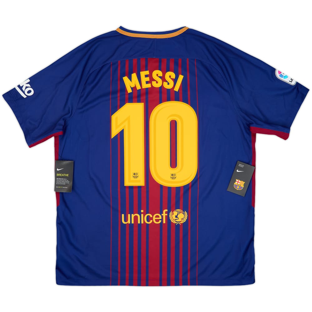 2017-18 Barcelona Home Shirt Messi #10 (XL)