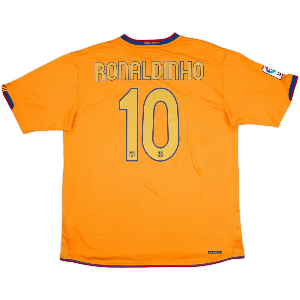 2006-08 Barcelona Away Shirt Ronaldinho #10 - 9/10 - (XL)