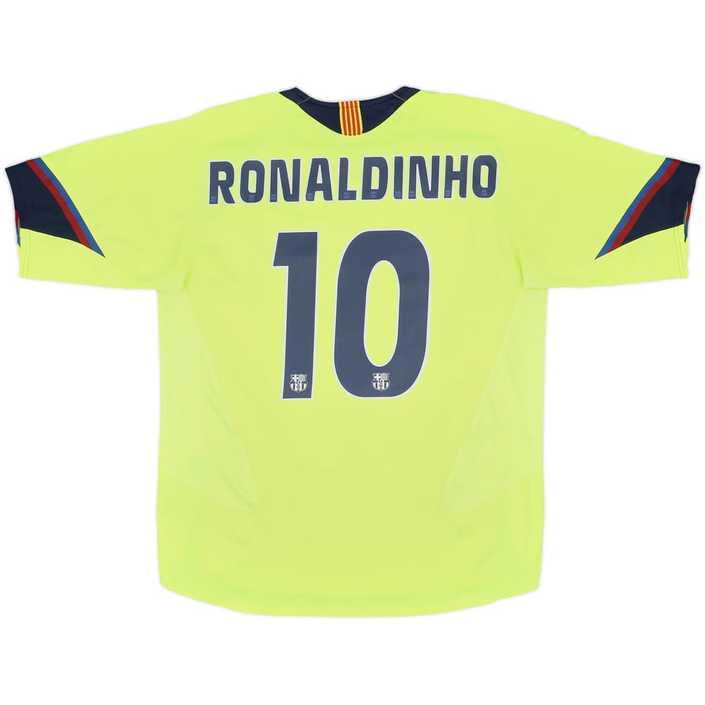 2005-06 Barcelona Away Shirt Ronaldinho #10 - 9/10 - (L)