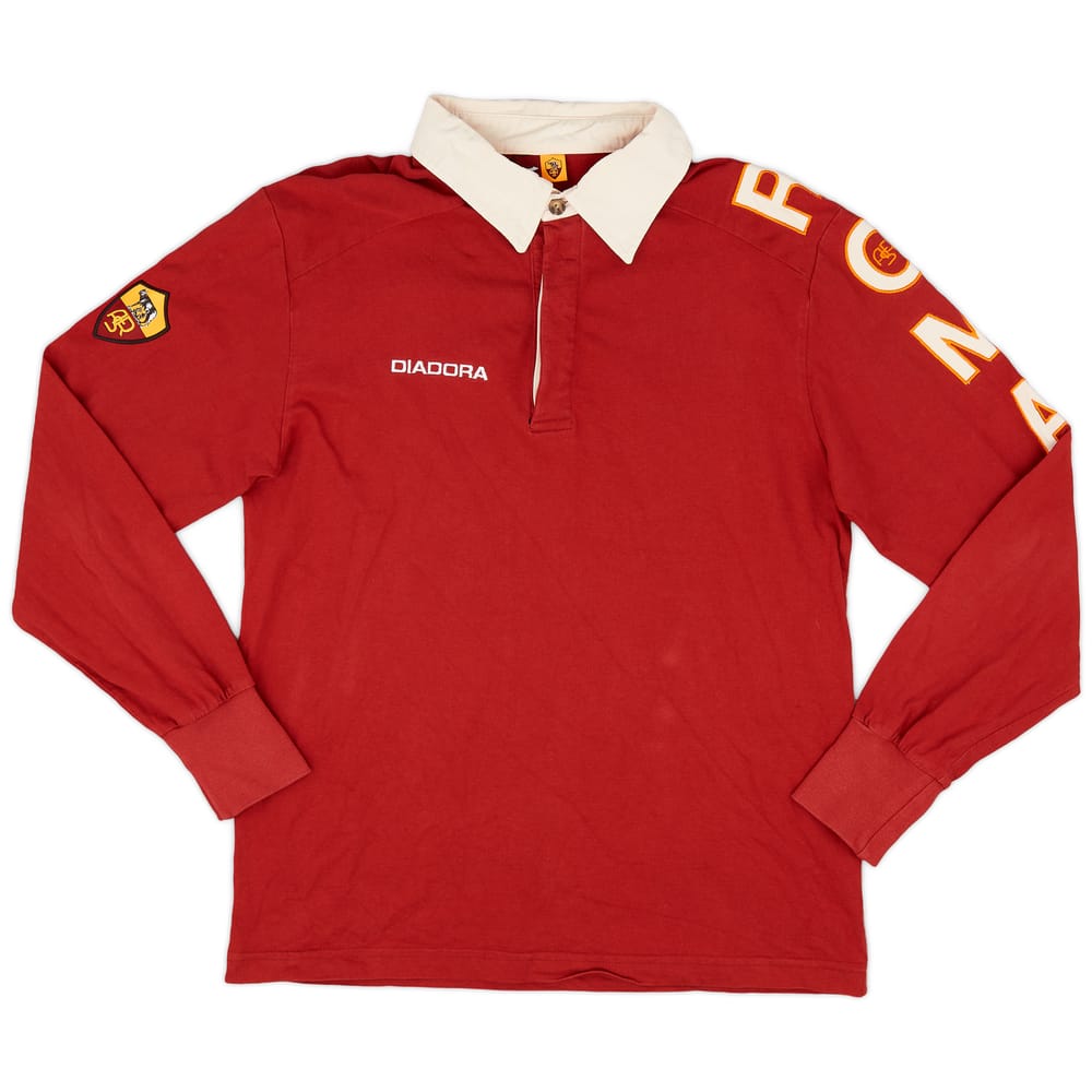 2004-05 Roma Diadora Training Polo L/S Shirt - 9/10 - (M)