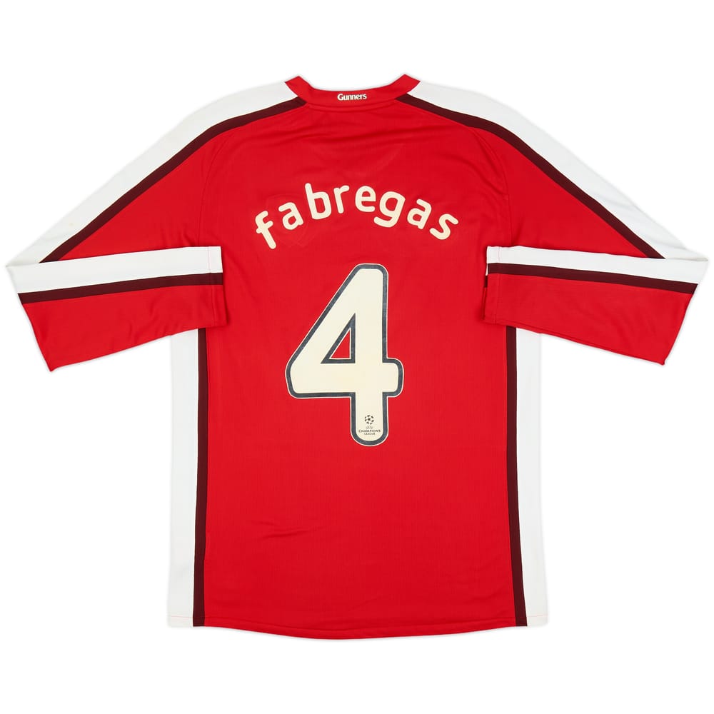 2008-10 Arsenal Home L/S Shirt Fabregas #4 - 6/10 - (S)