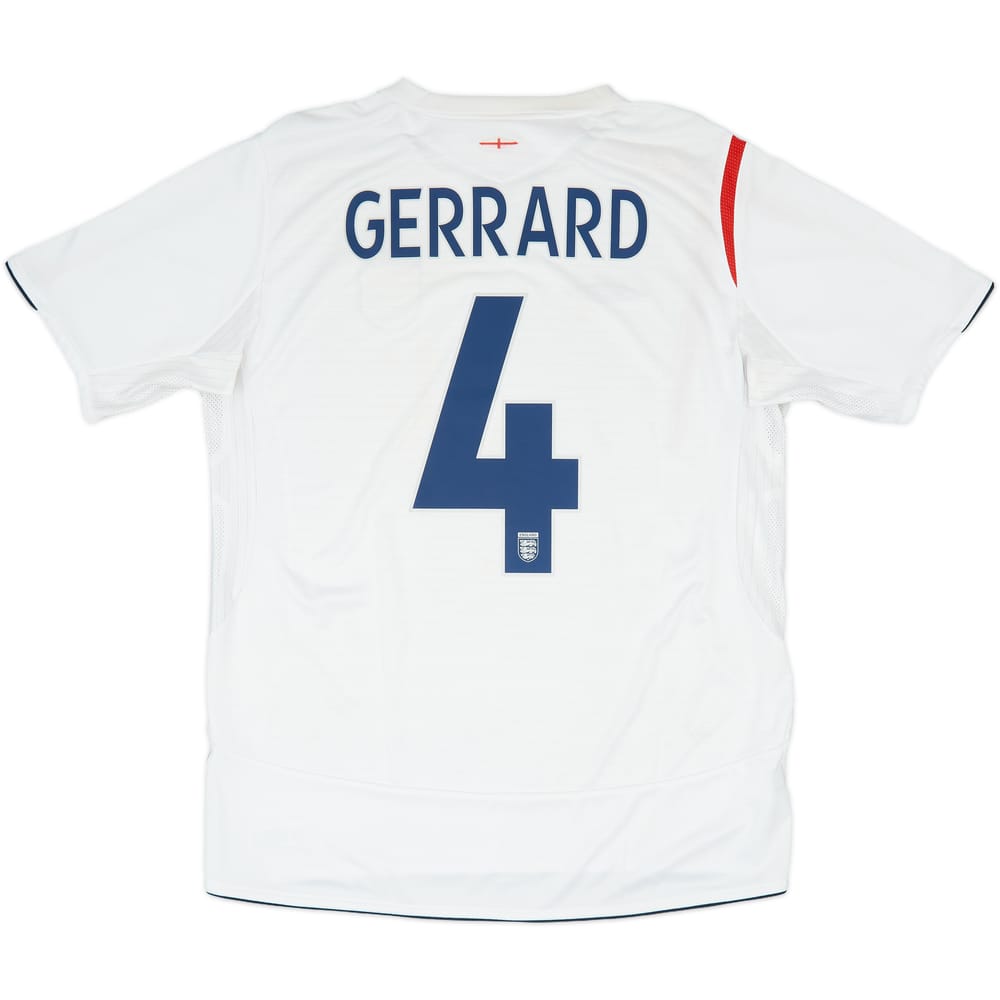 2005-07 England Home Shirt Gerrard #4 - 7/10 - (L)