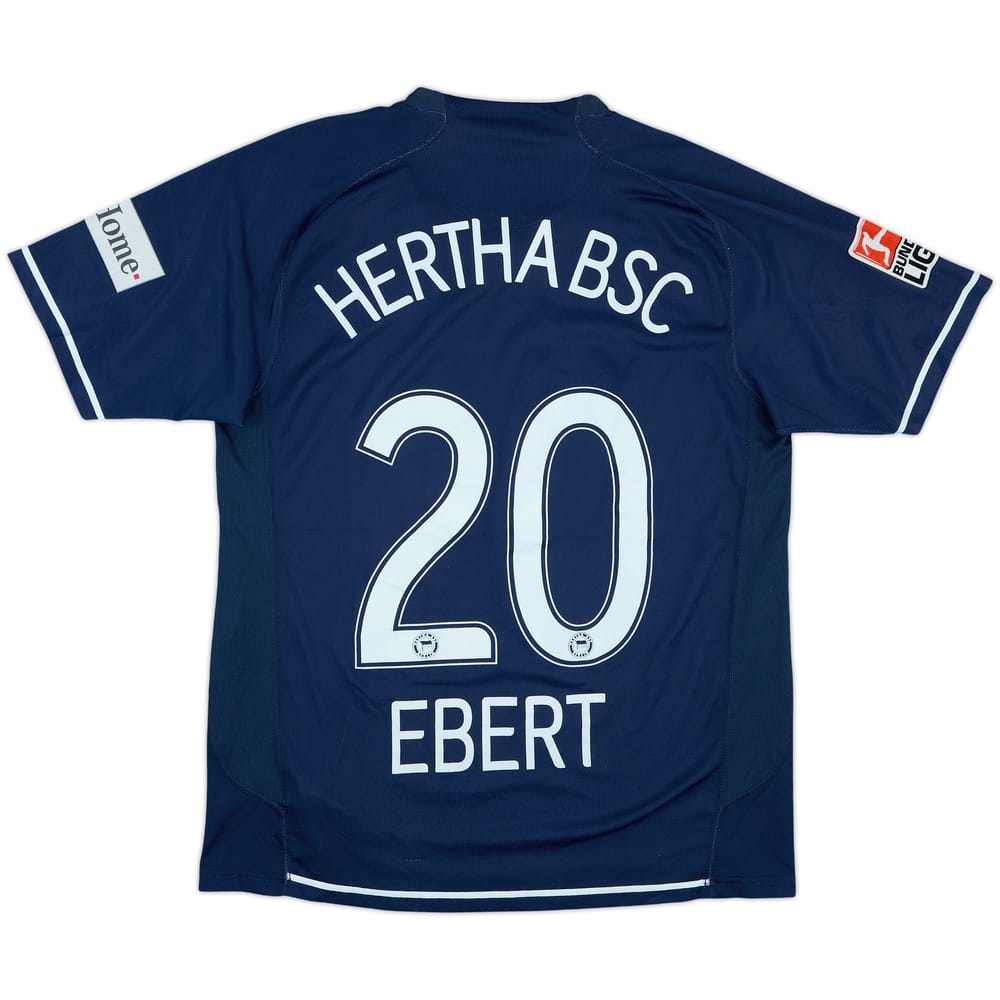 2007-08 Hertha Berlin Signed Home Shirt Ebert #20 - 7/10 - (M)