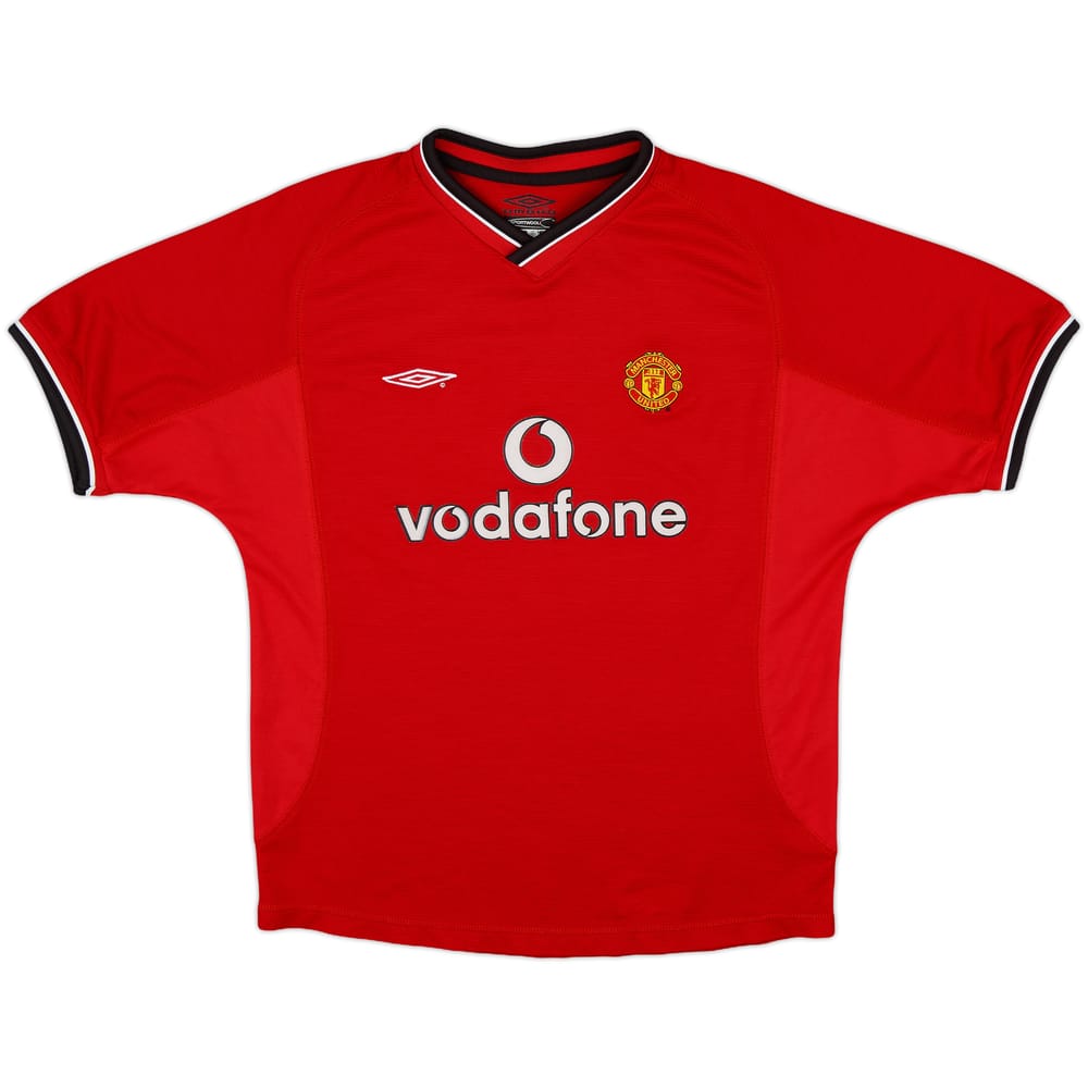 2000-02 Manchester United Home Shirt - 9/10 - (L.Boys)
