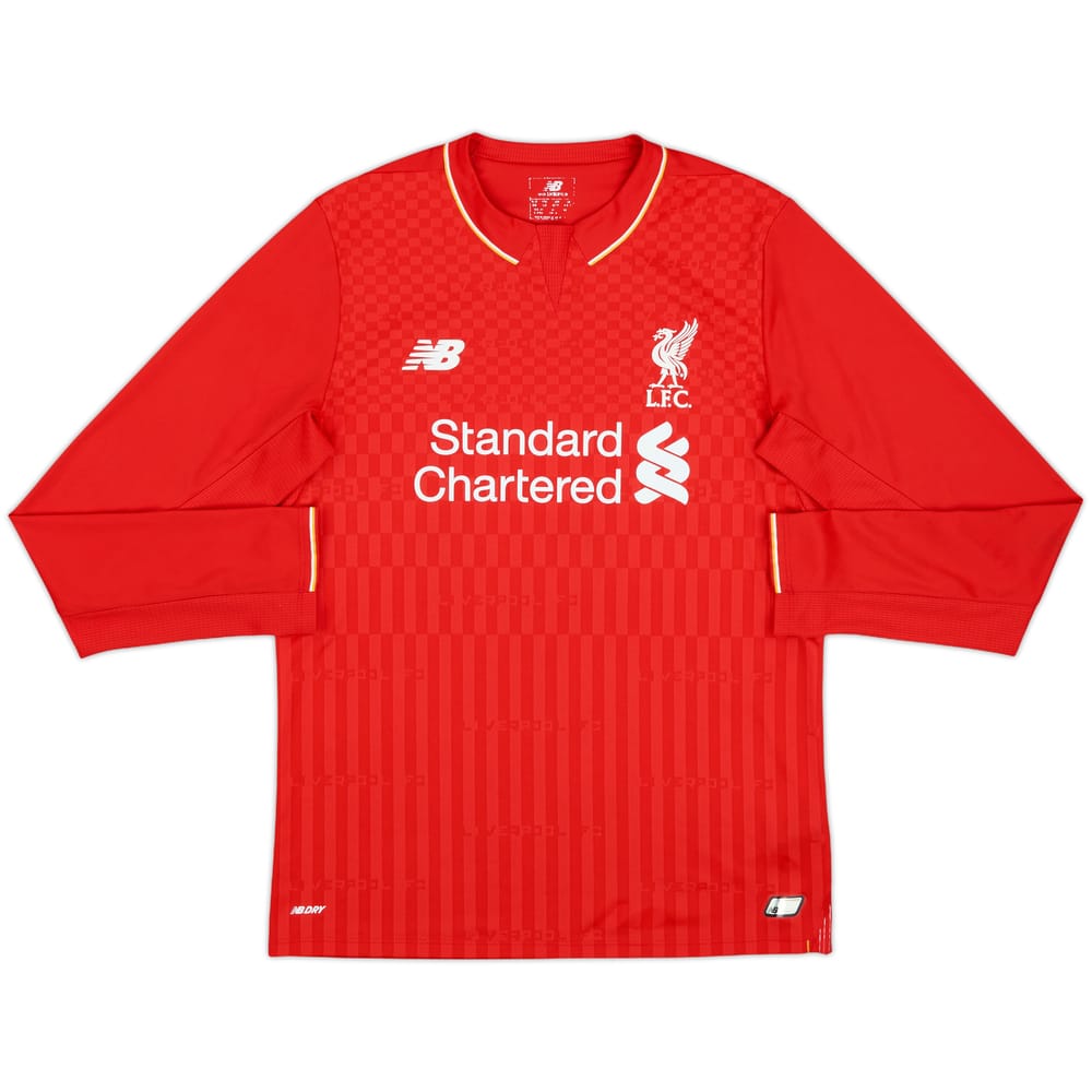 2015-16 Liverpool Home L/S Shirt - 8/10 - (XL.Boys)