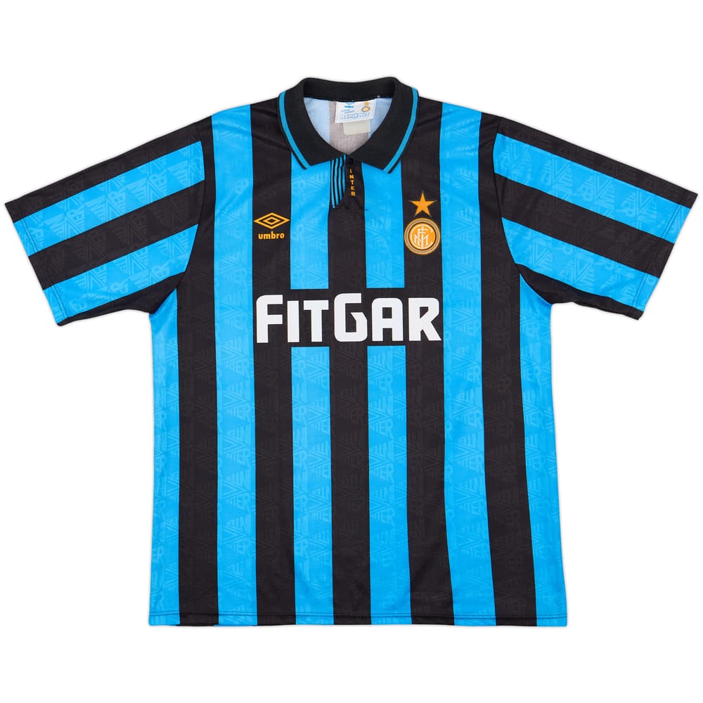 1991-92 Inter Milan Home Shirt - 8/10 - (L)