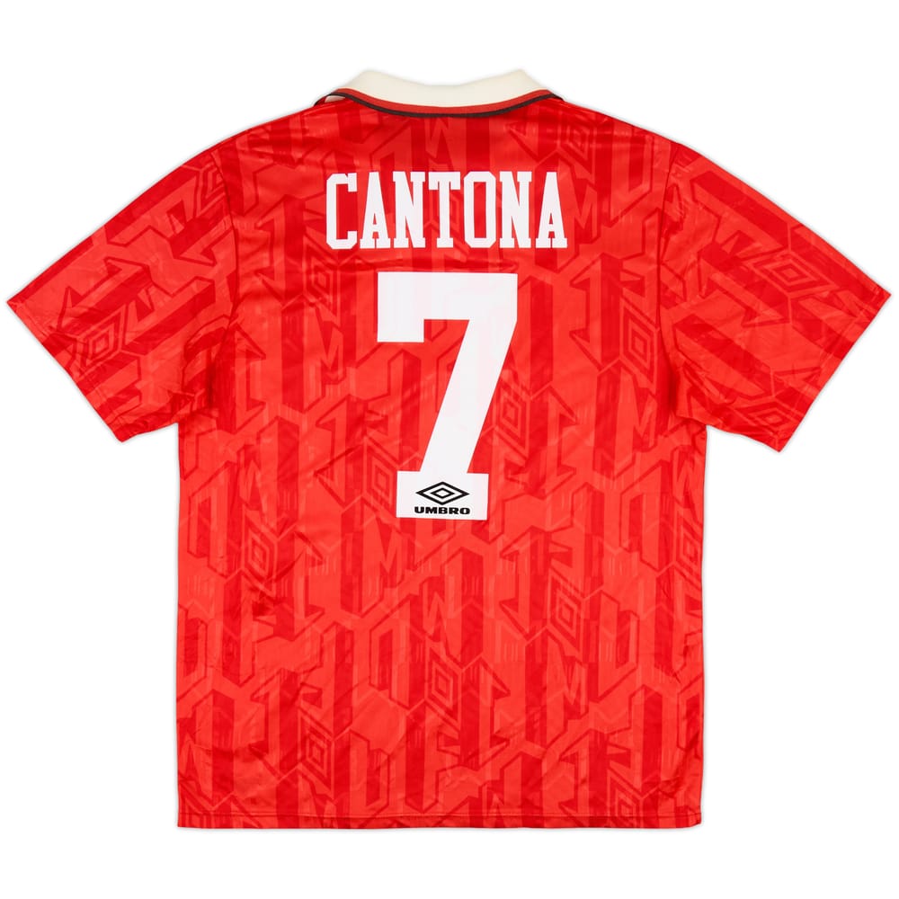 1992-94 Manchester United Home Shirt Cantona #7 - 9/10 - (L)